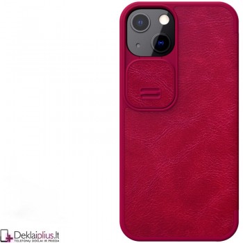 Odinis dėklas Nillkin qin pro serijos - raudonas (telefonui Apple Iphone 13 Pro) Odinis dėklas Nillkin qin pro serijos - raudonas (telefonui Apple Iphone 13 Pro)